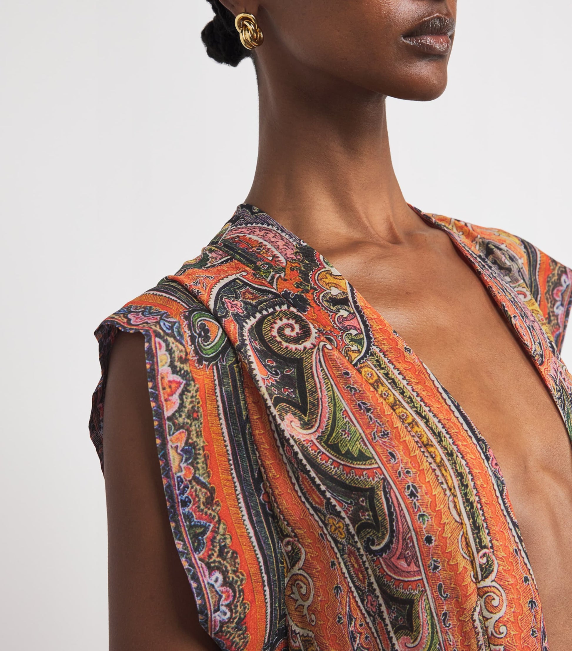 Orange Silk Melissa Maxi Dress