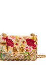 Small Silk Embellished Vain Shoulder Bag