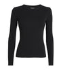 ME+EM Black Stretch-Cotton Ribbed Ultimate T-Shirt