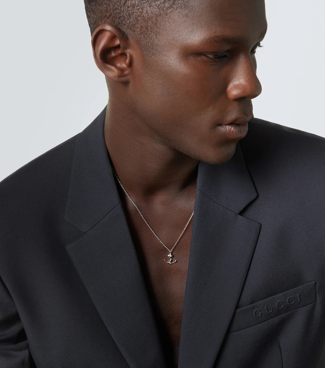 Mateo - Anchor Lock Small sterling silver chain necklace