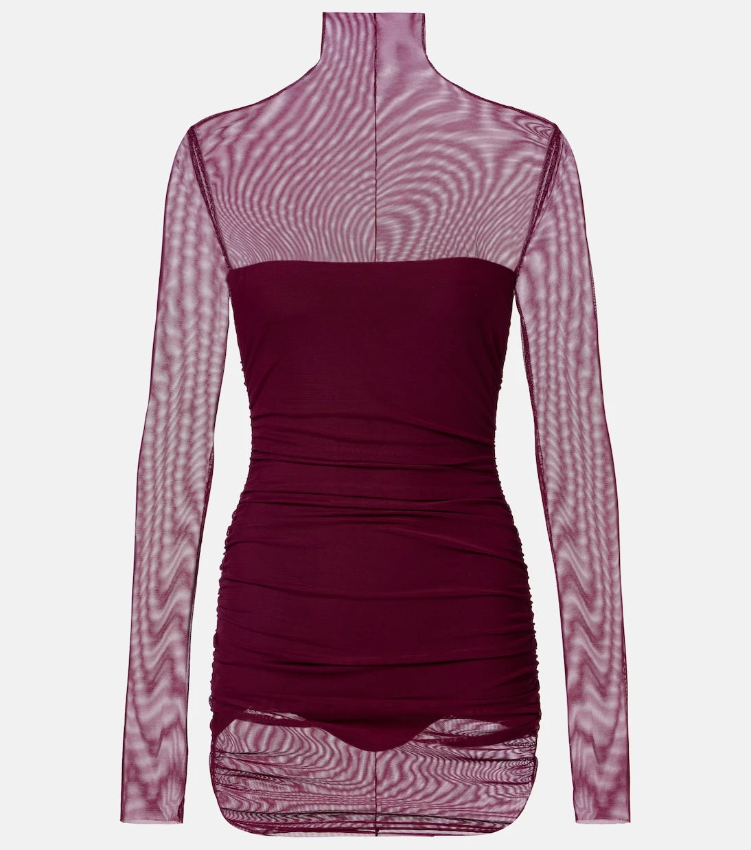 Norma Kamali - Ruched mesh minidress