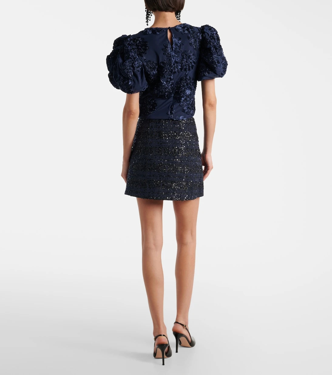 Rotate - Floral-appliqué top