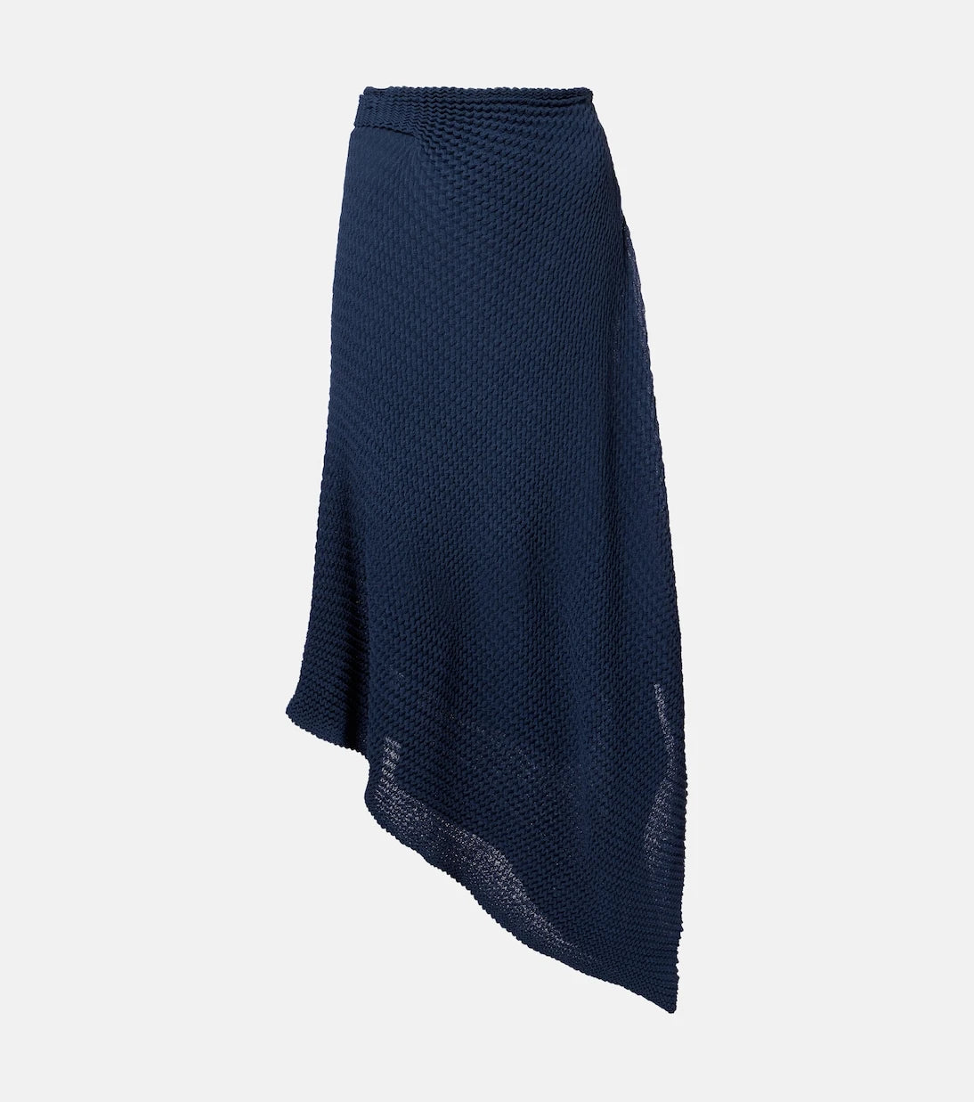 Victoria Beckham - Draped knitted cotton-blend midi skirt