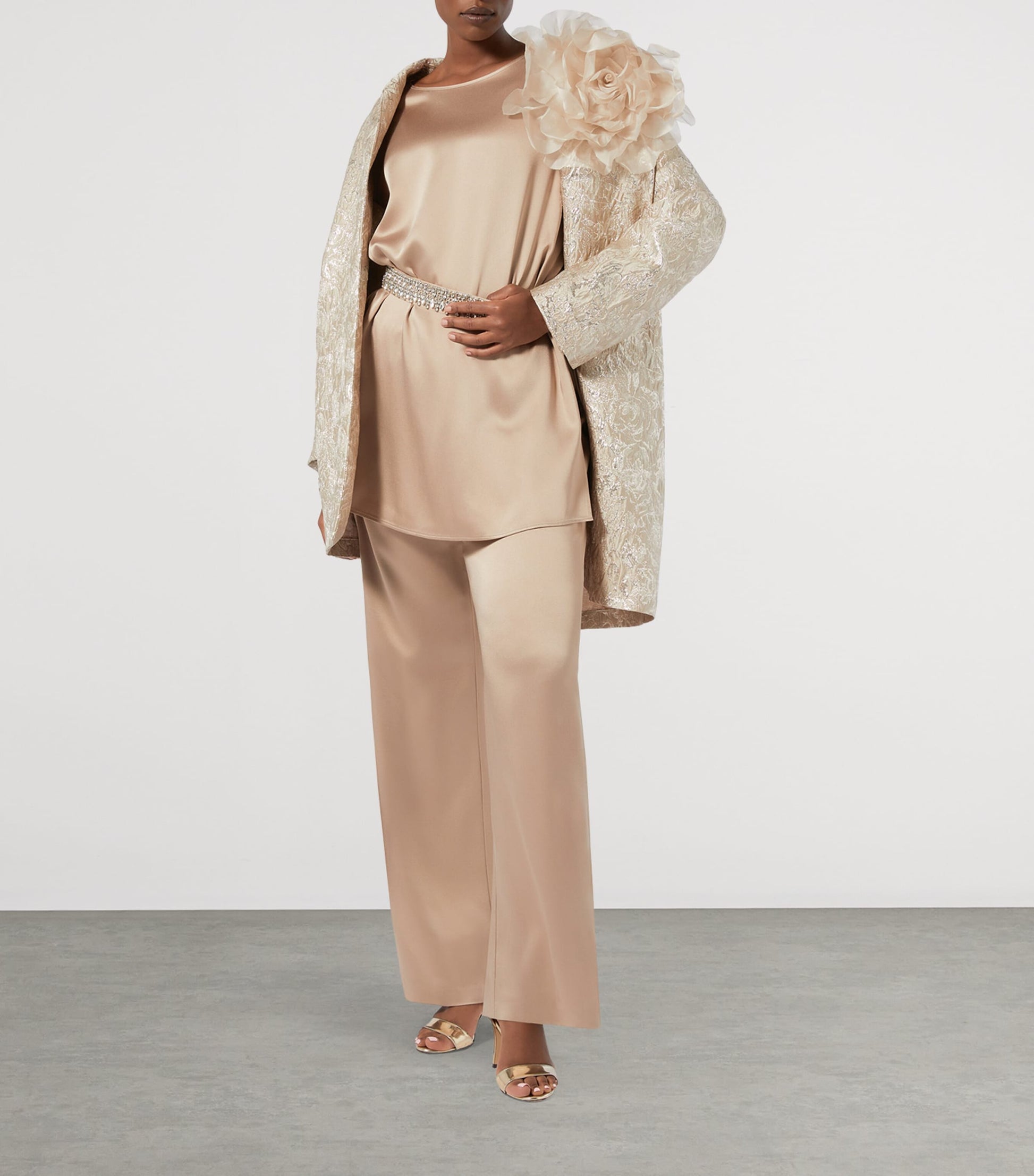 Satin Embellished Liguria Blouse