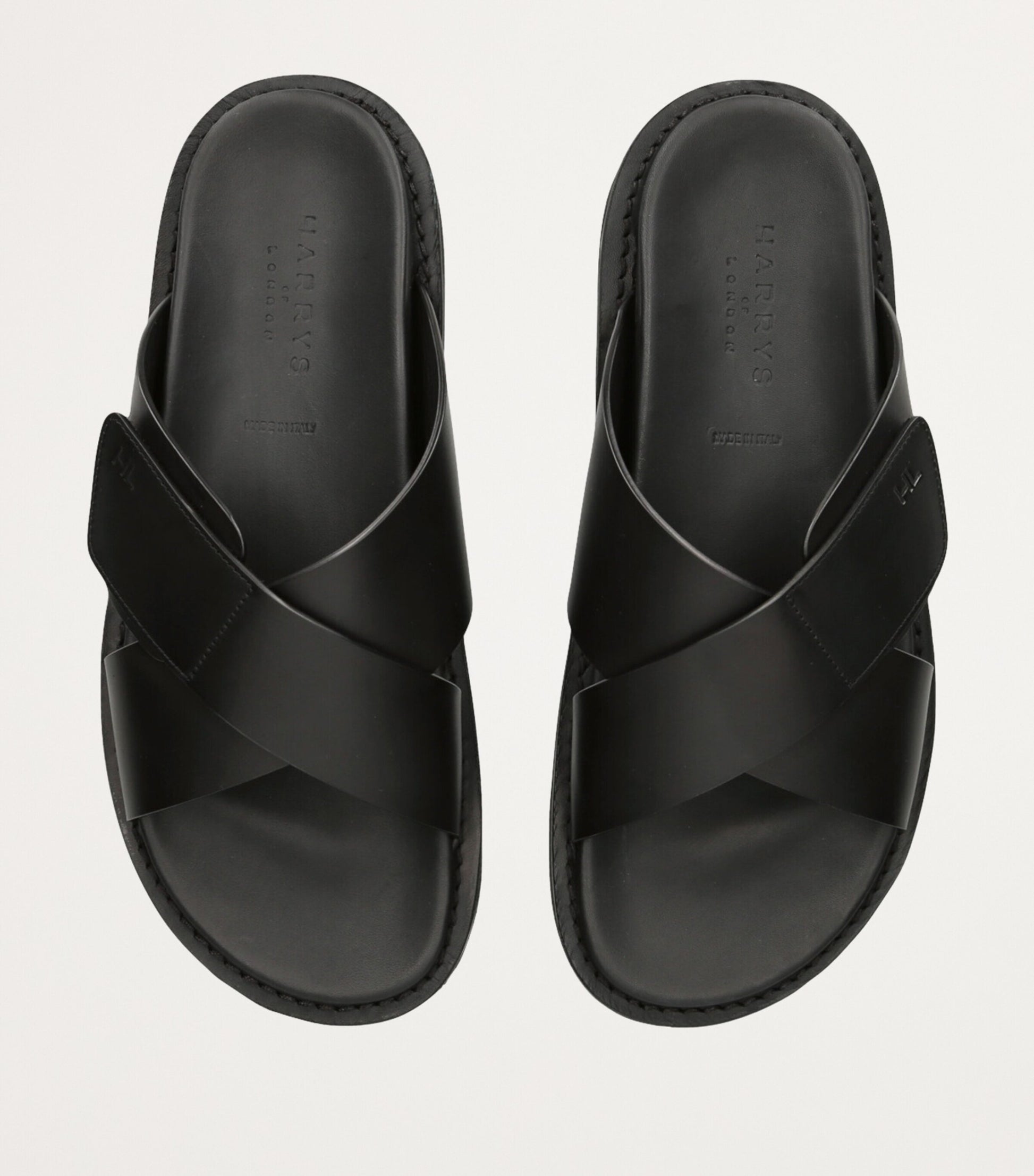 Harrys London Leather Promenade Cross Sandals
