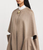 Brown Cashmere Cut-Out Cape