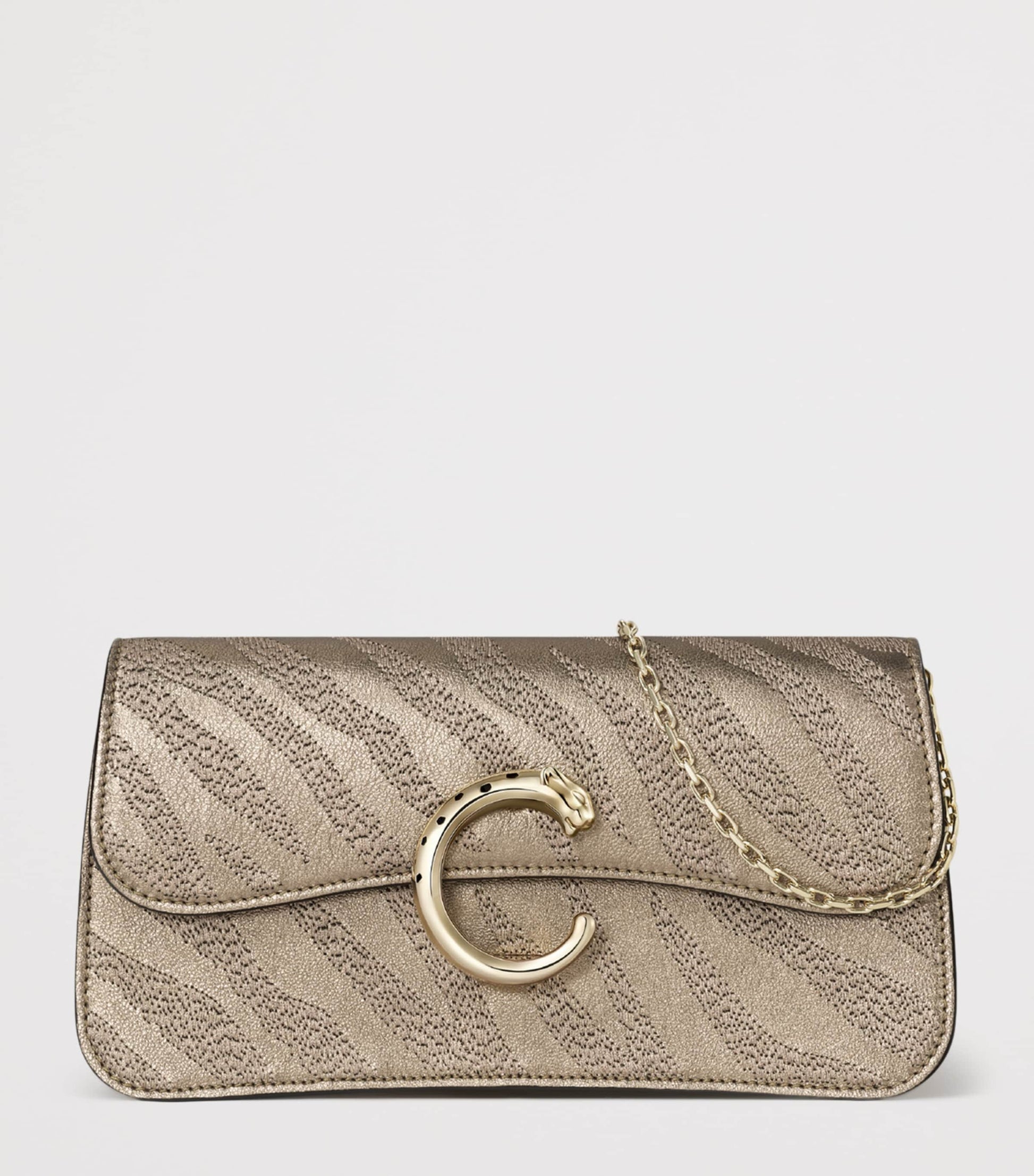 Gold Mini Lambskin Panthère de Cartier Shoulder Bag