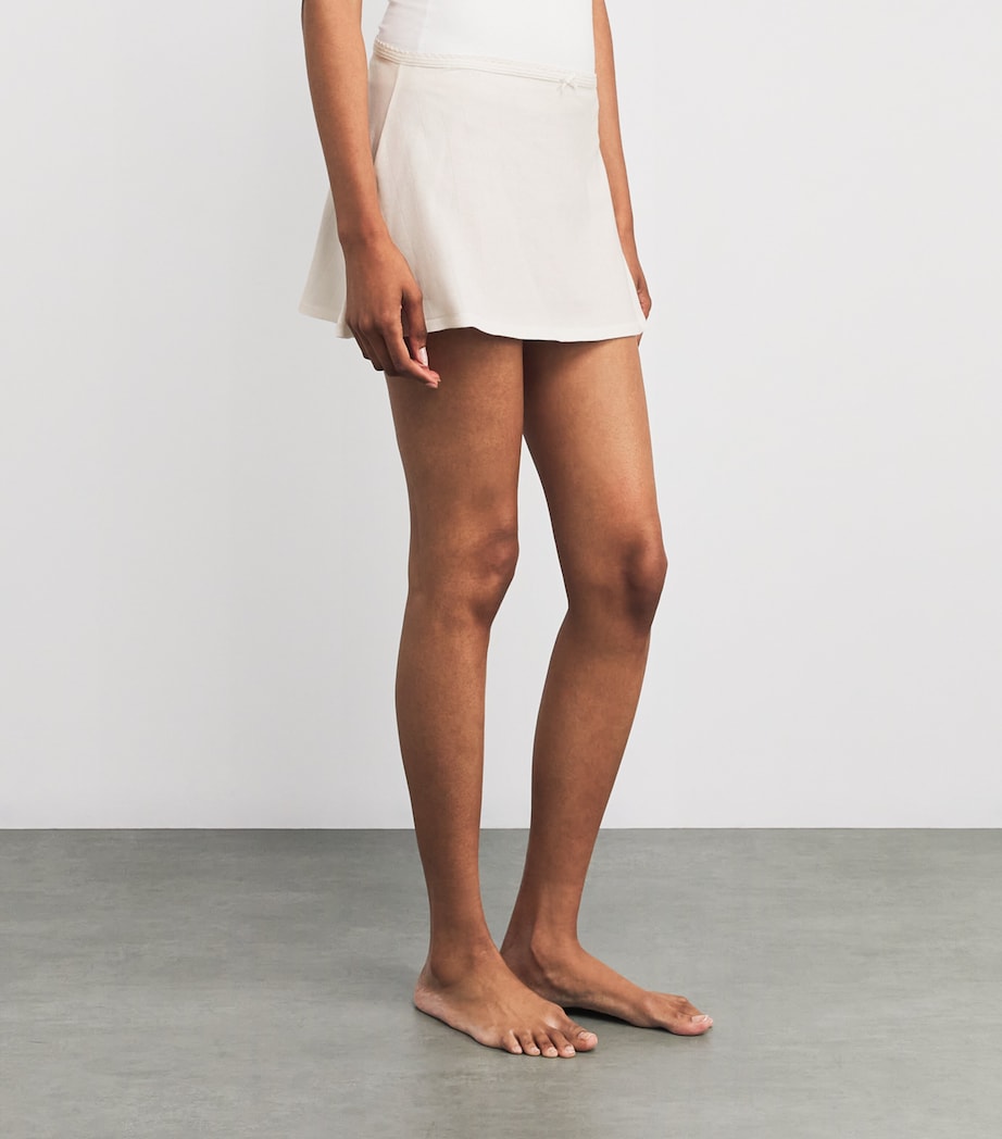 Drop Needle Mini Skirt SNOW