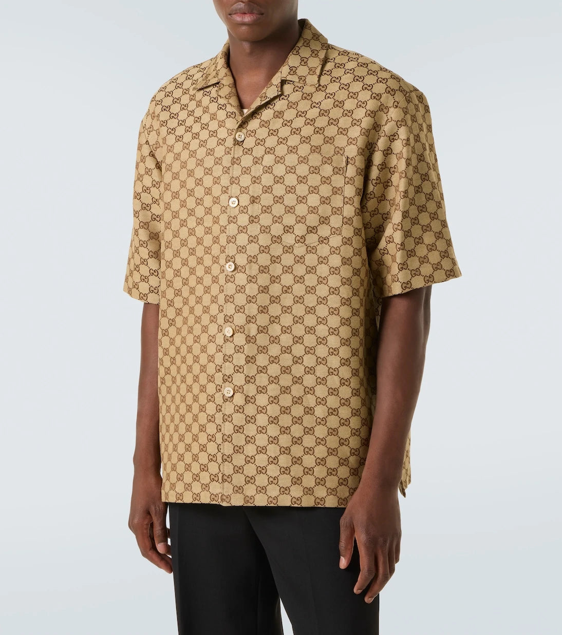 Gucci - GG jacquard linen-blend shirt
