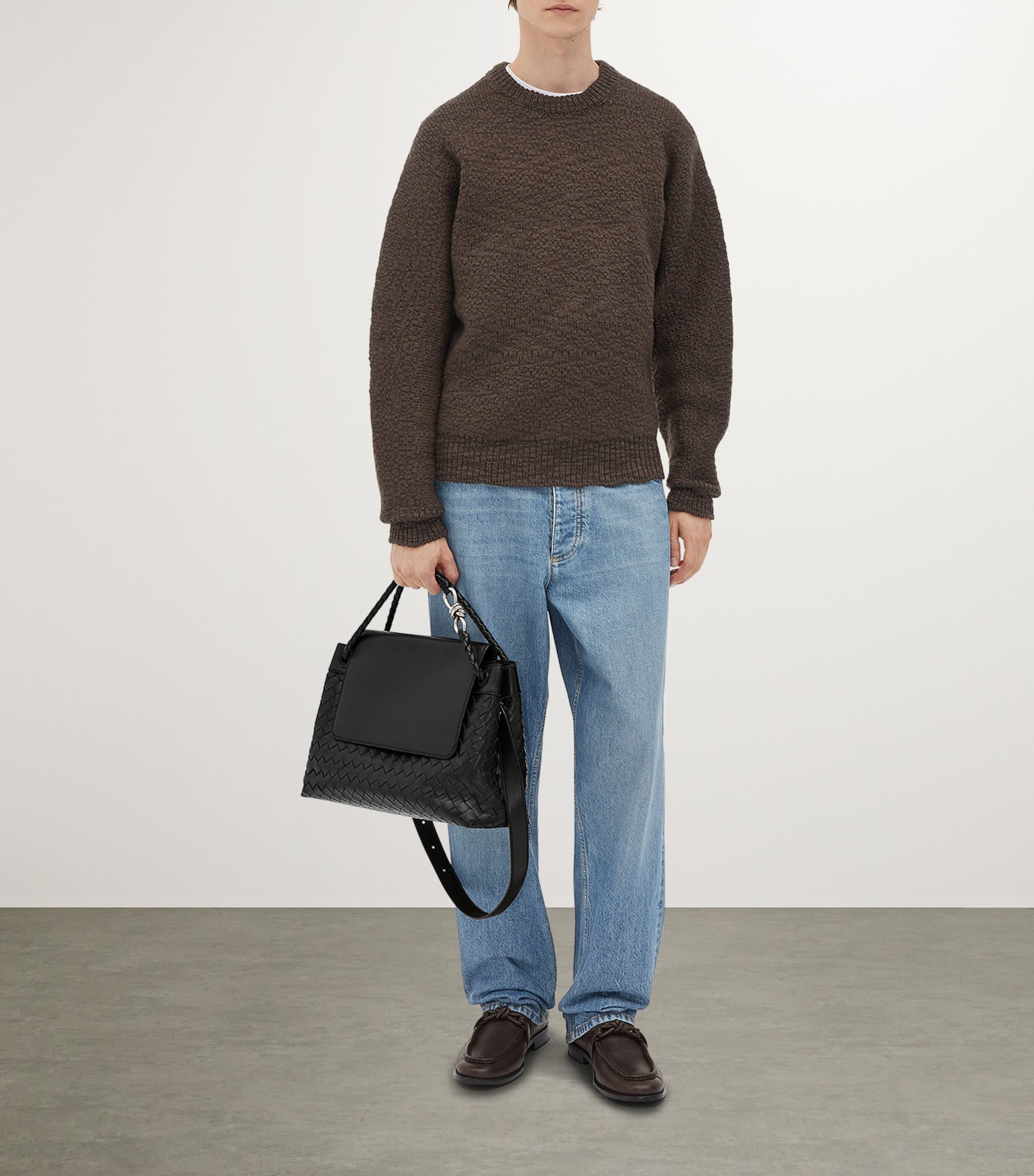 Bottega Veneta Medium Calfskin Andiamo Messenger Bag