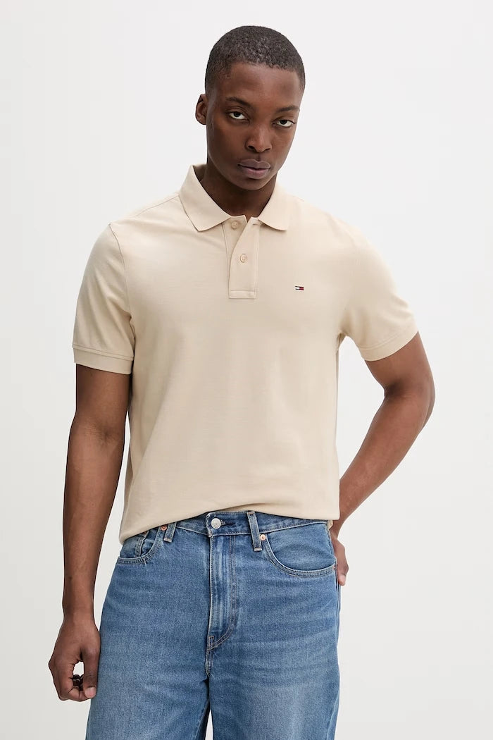 Tommy Jeans тениска с яка мъжка от памук