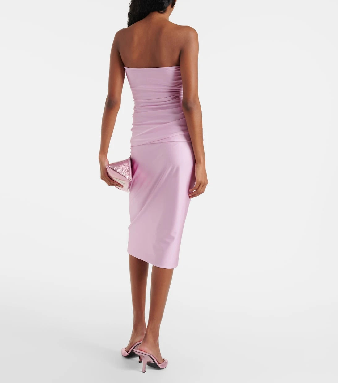 Sportmax - Strapless jersey midi dress