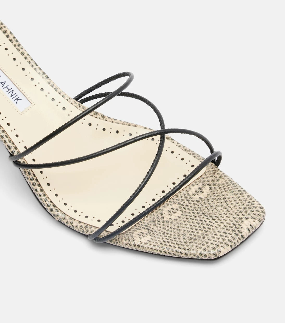 Manolo Blahnik - Ninfe 50 snake-effect leather mules