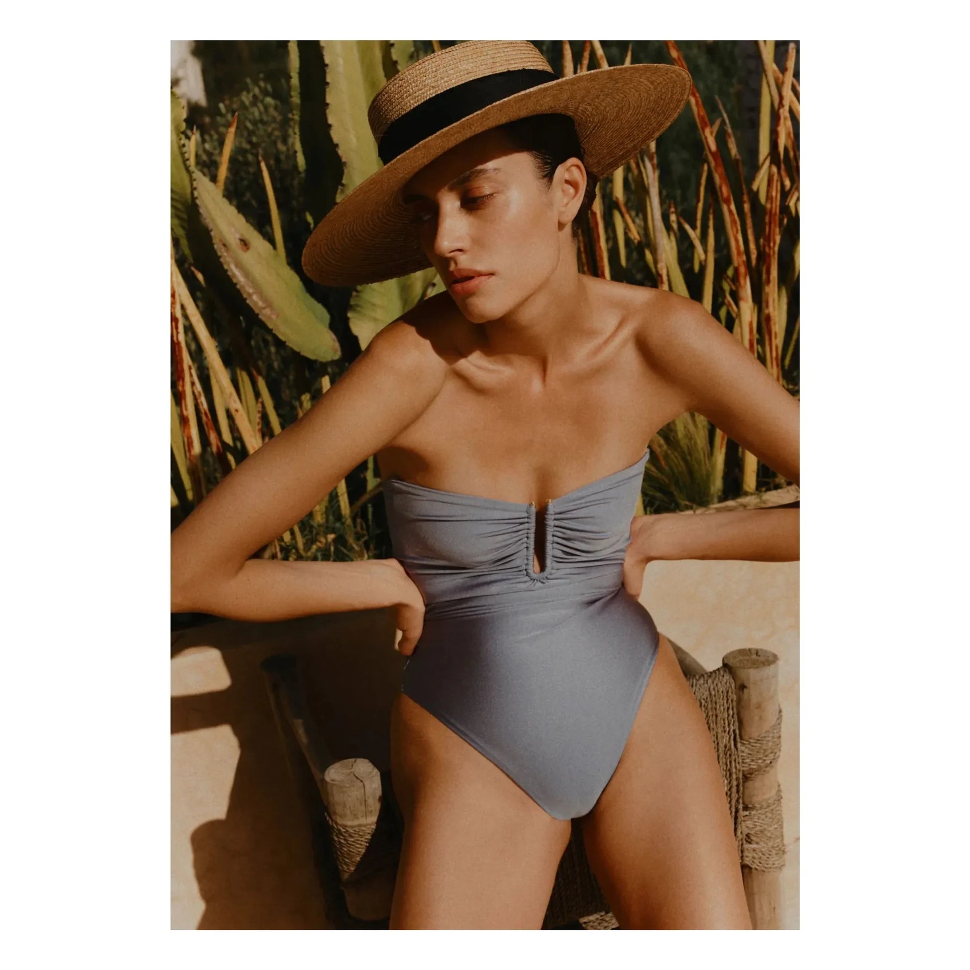 Vanessa Sposi - Maillot Une Pièce Le Loop Metal | Light blue