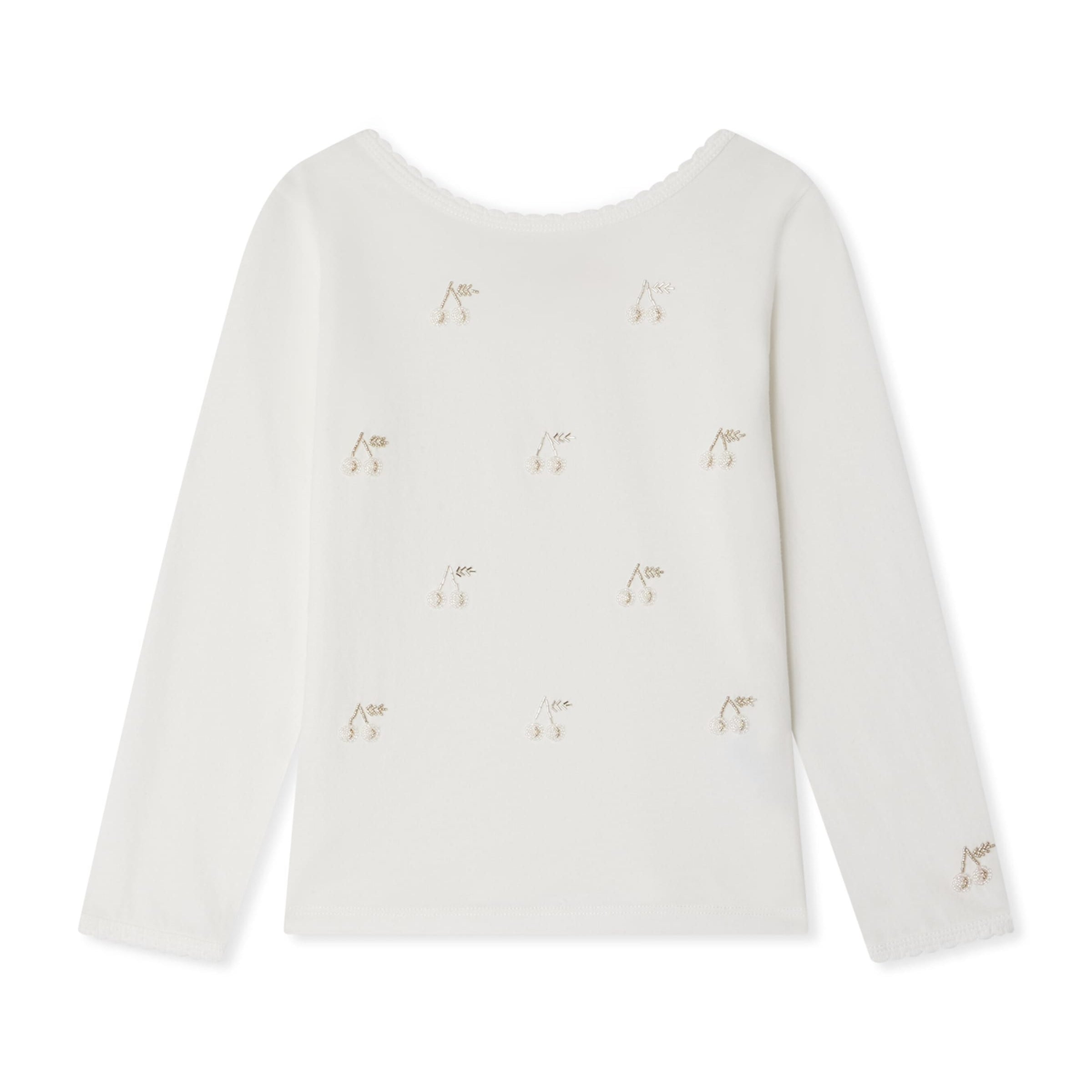 Bonpoint Long-Sleeve Embellished Cherry T-Shirt (4-8 Years)