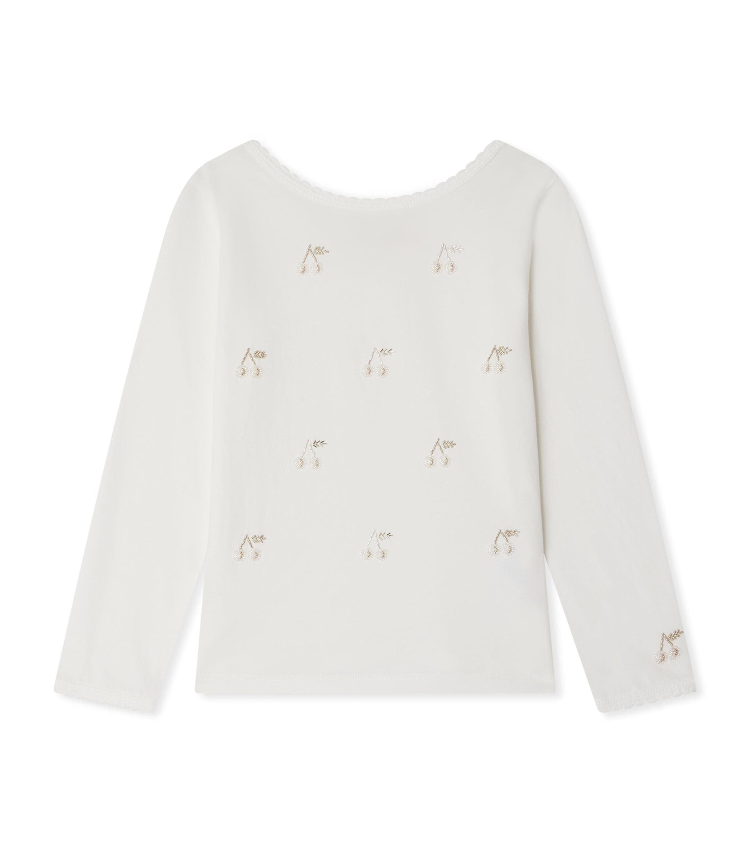 Bonpoint Long-Sleeve Embellished Cherry T-Shirt (4-8 Years)