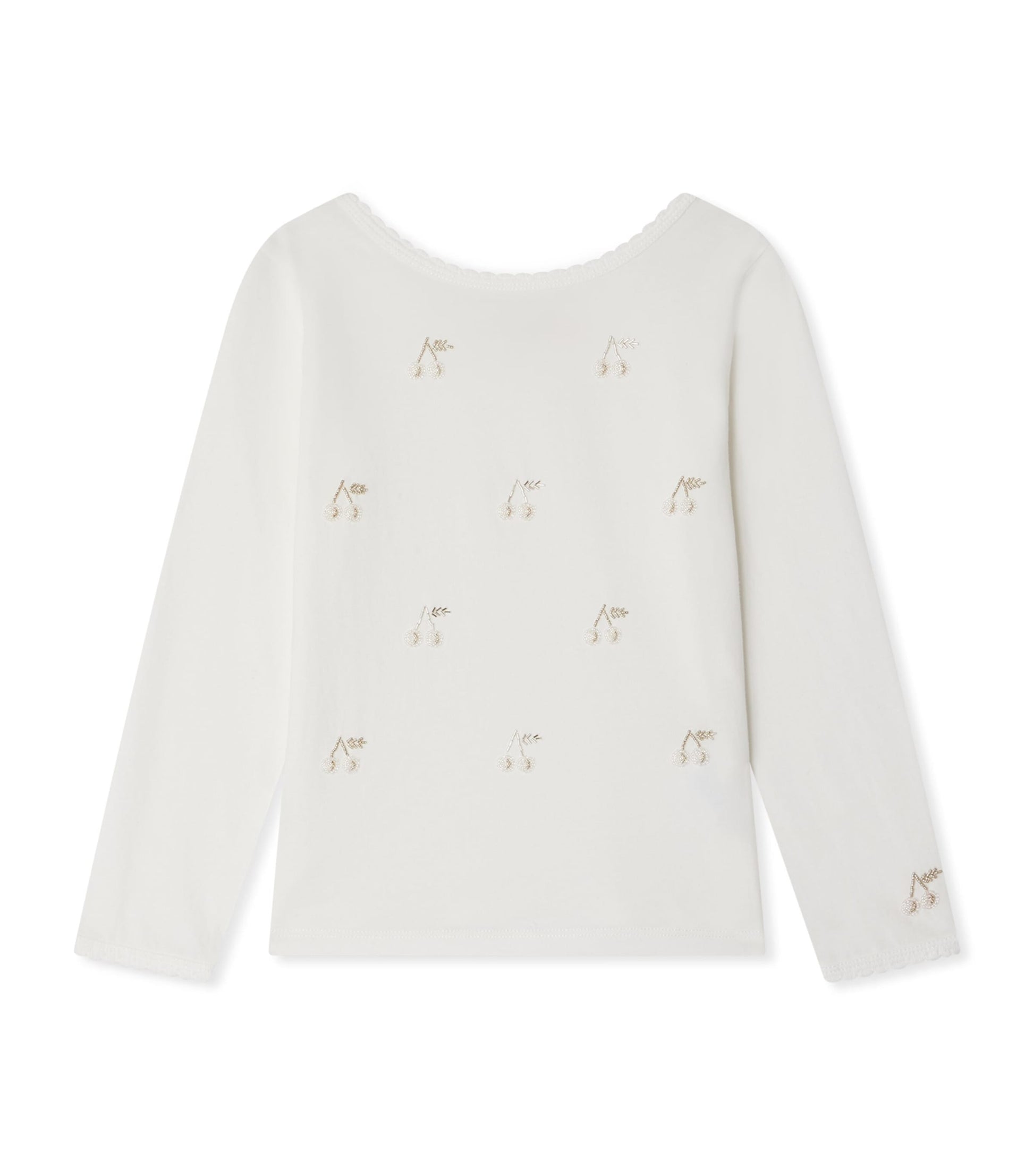 Bonpoint Long-Sleeve Embellished Cherry T-Shirt (4-8 Years)