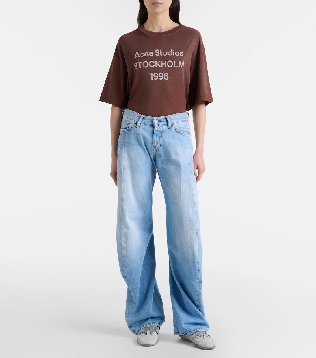 Acne Studios - جينز واسع الساقين متضرر 2006F