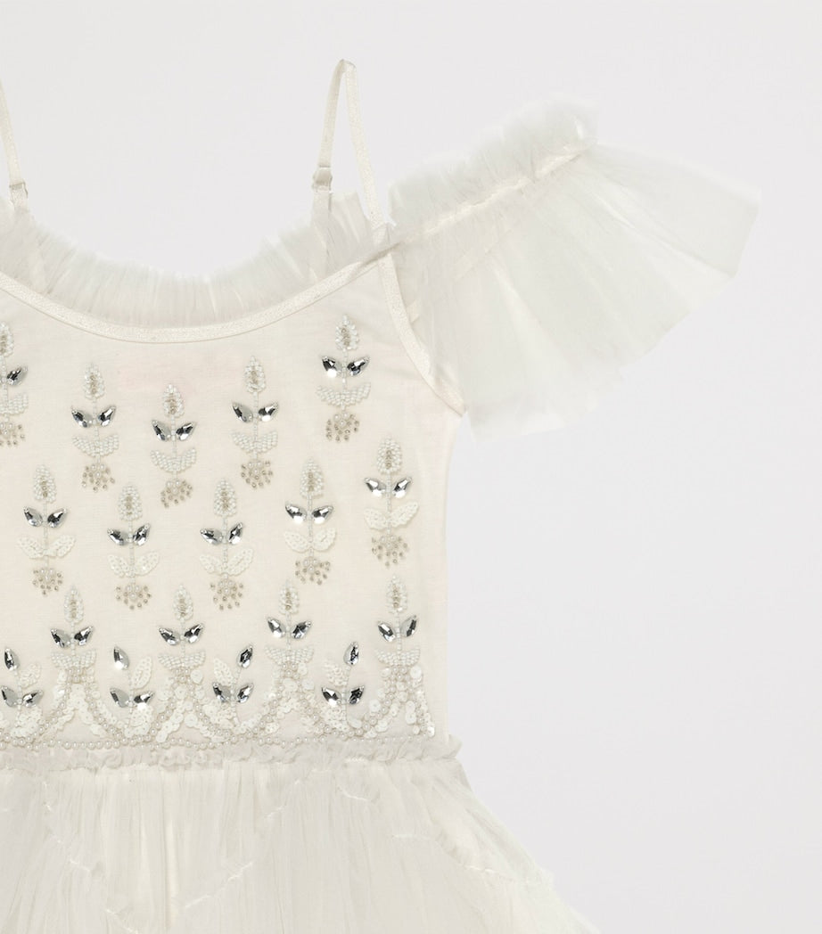Tutu Du Monde Ivory Tulle Embellished Calliope Dress (12 Years)