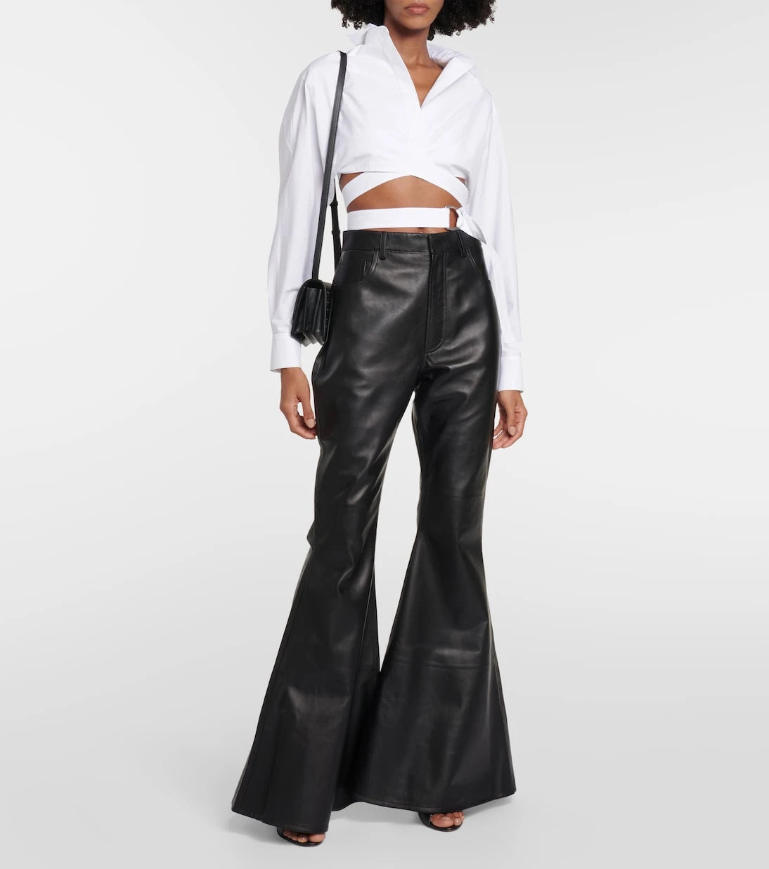 Alaïa - Flared leather pants
