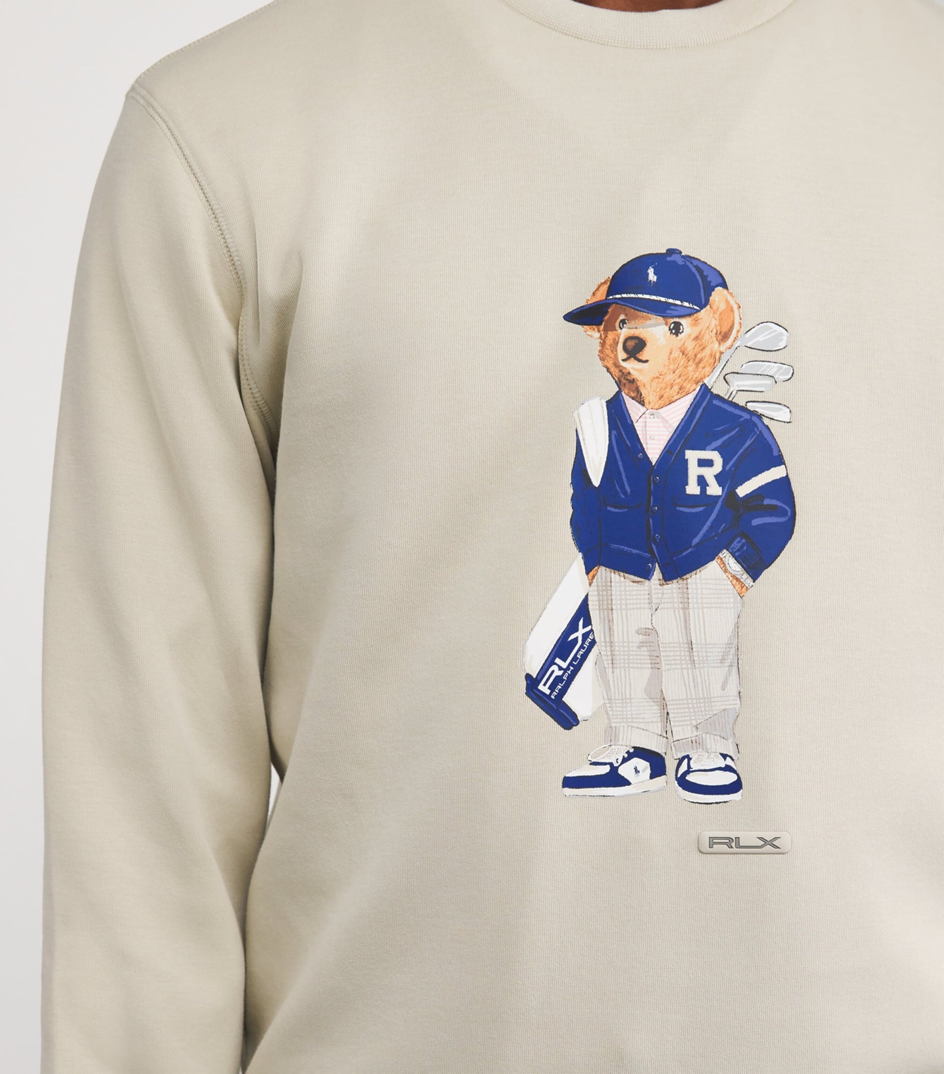 Cotton-Blend Performance Polo Bear Sweatshirt