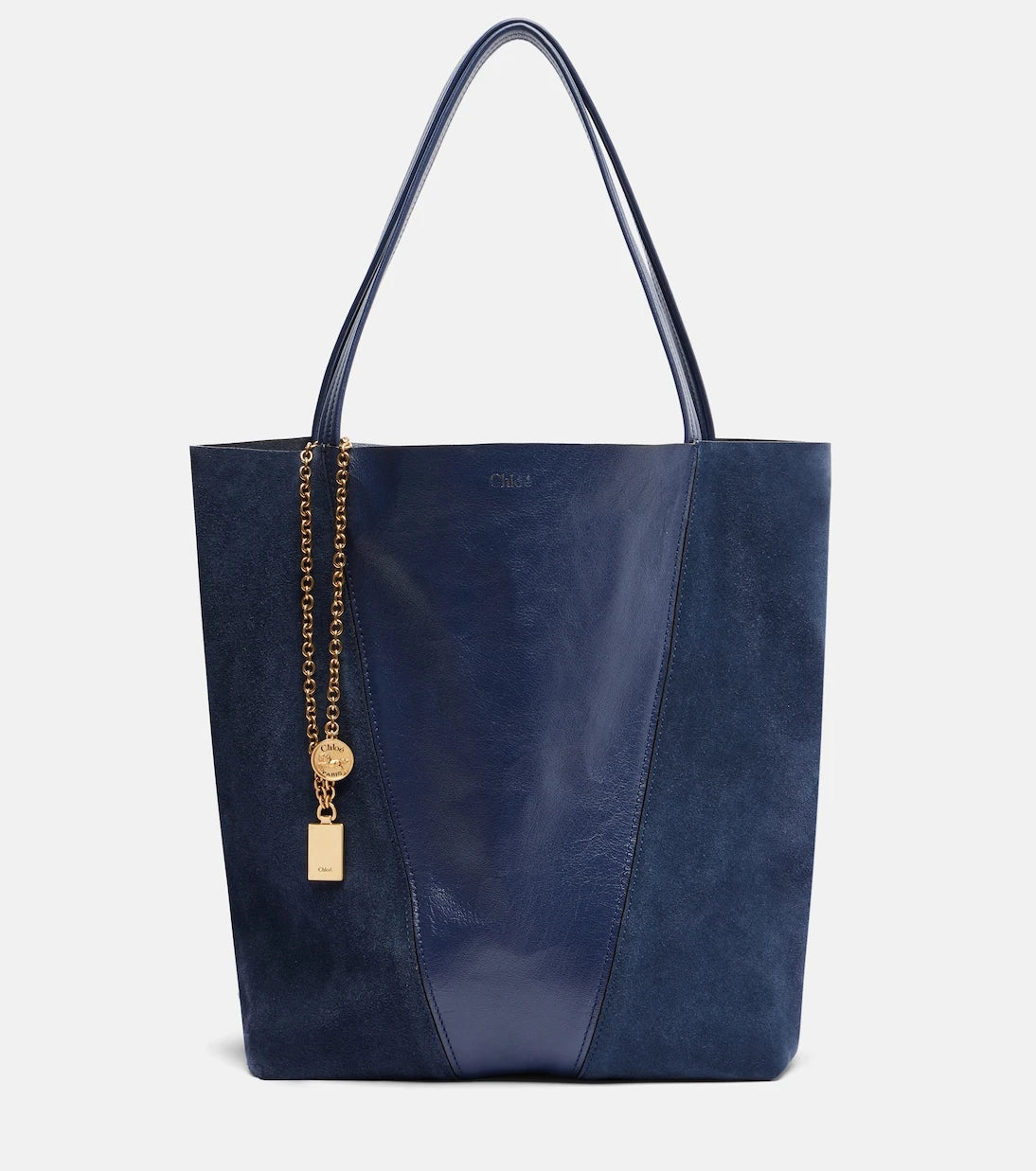 Chloé - Chloé Spin leather and suede tote bag
