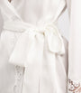 Gilda & Pearl Ivory Silk Lace-Trim In My Boudoir Short Robe