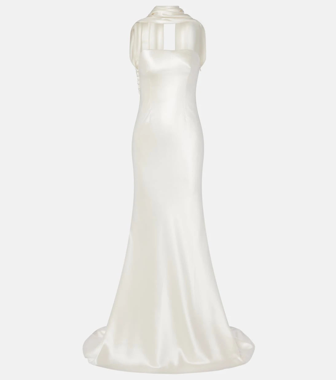 Danielle Frankel - Bridal River silk and wool bustier gown
