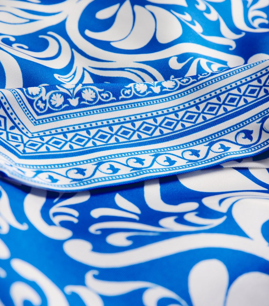 Alice+Olivia Blue Yuri Scarf Top