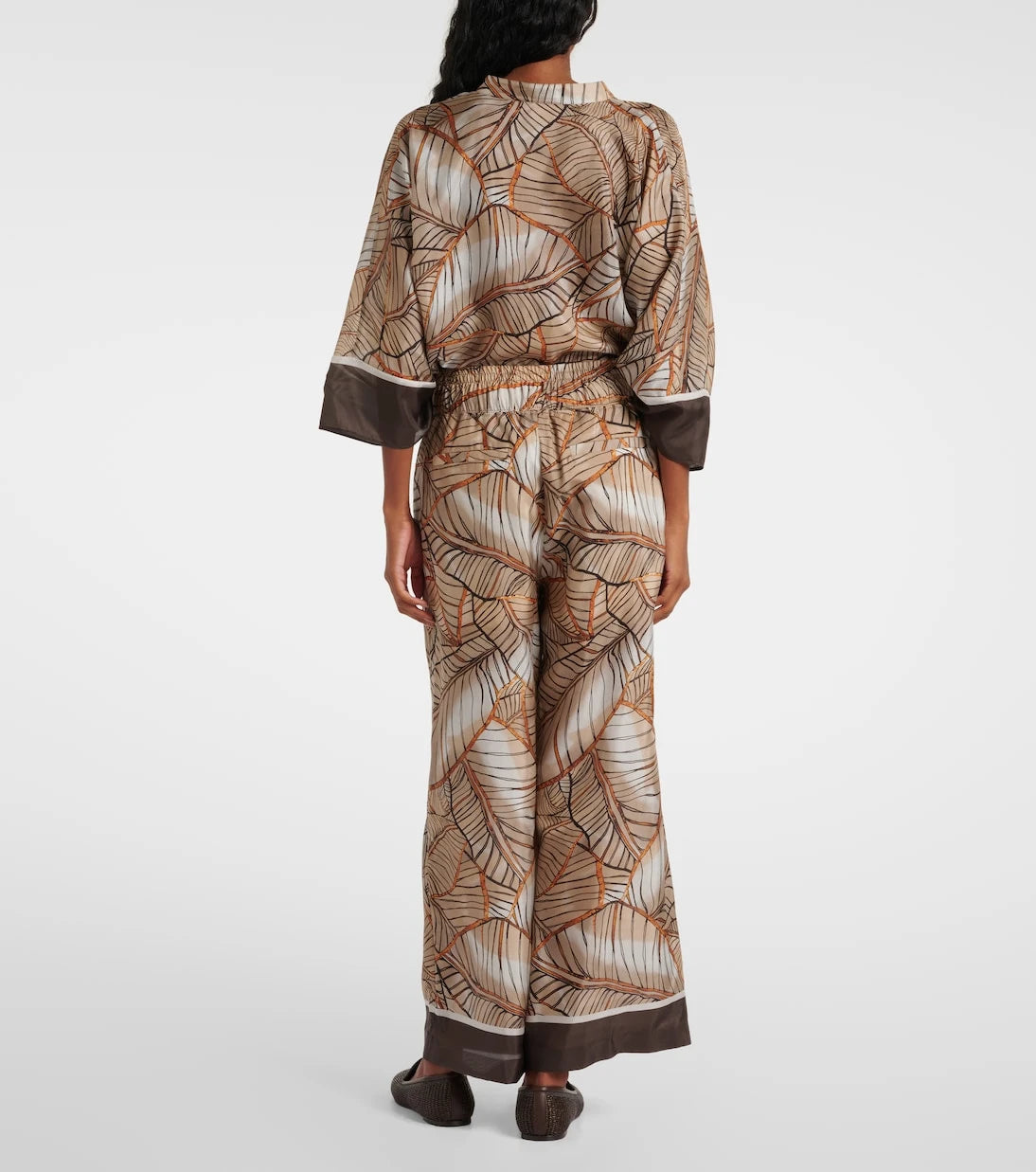 Brunello Cucinelli - Printed silk wide-leg pants