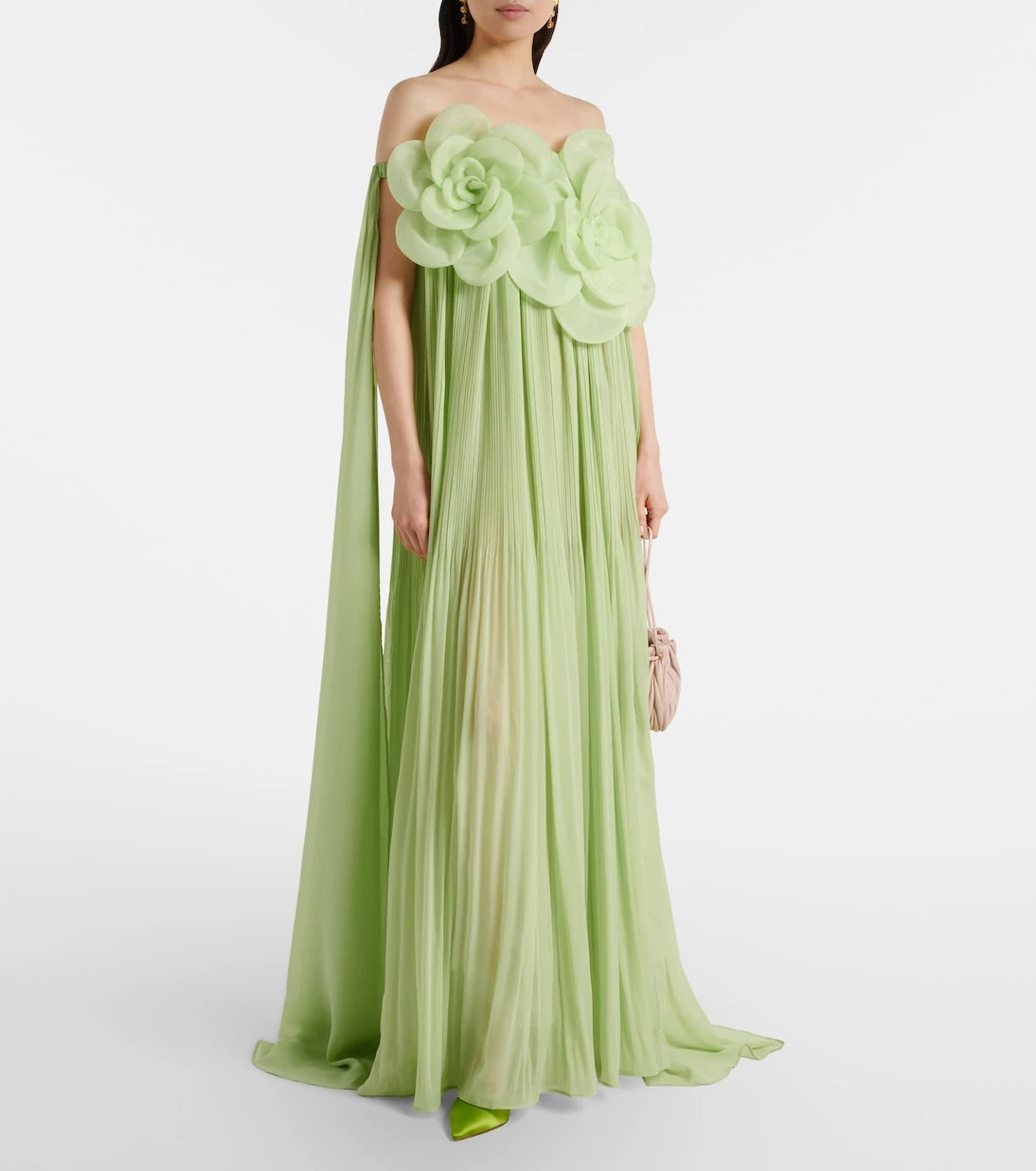 Leo Lin - Jaclyn floral-appliqué bustier gown