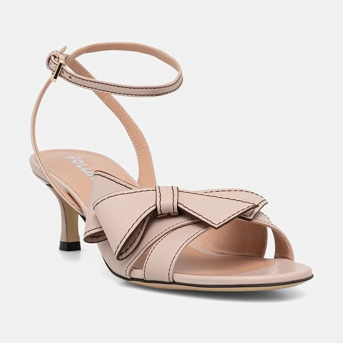 Pollini сандали с тънък ток от кожа