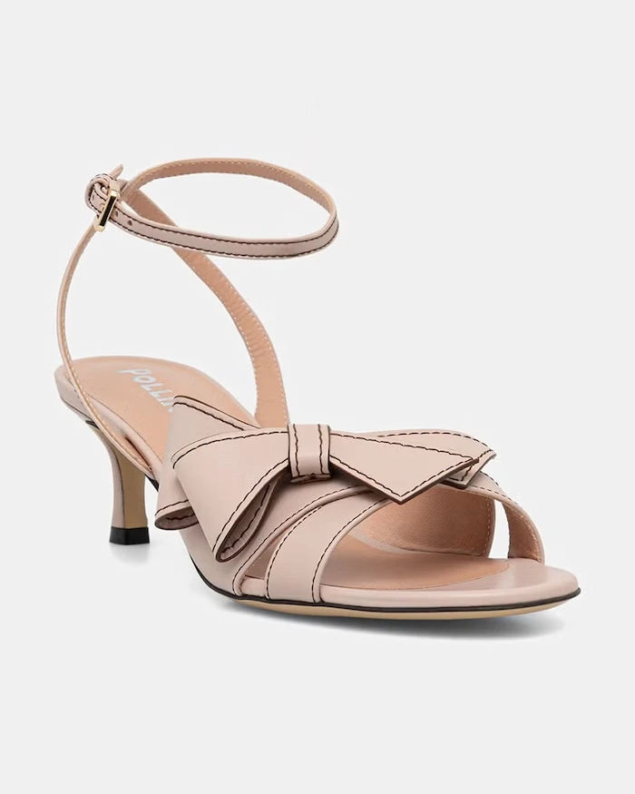 Pollini сандали с тънък ток от кожа