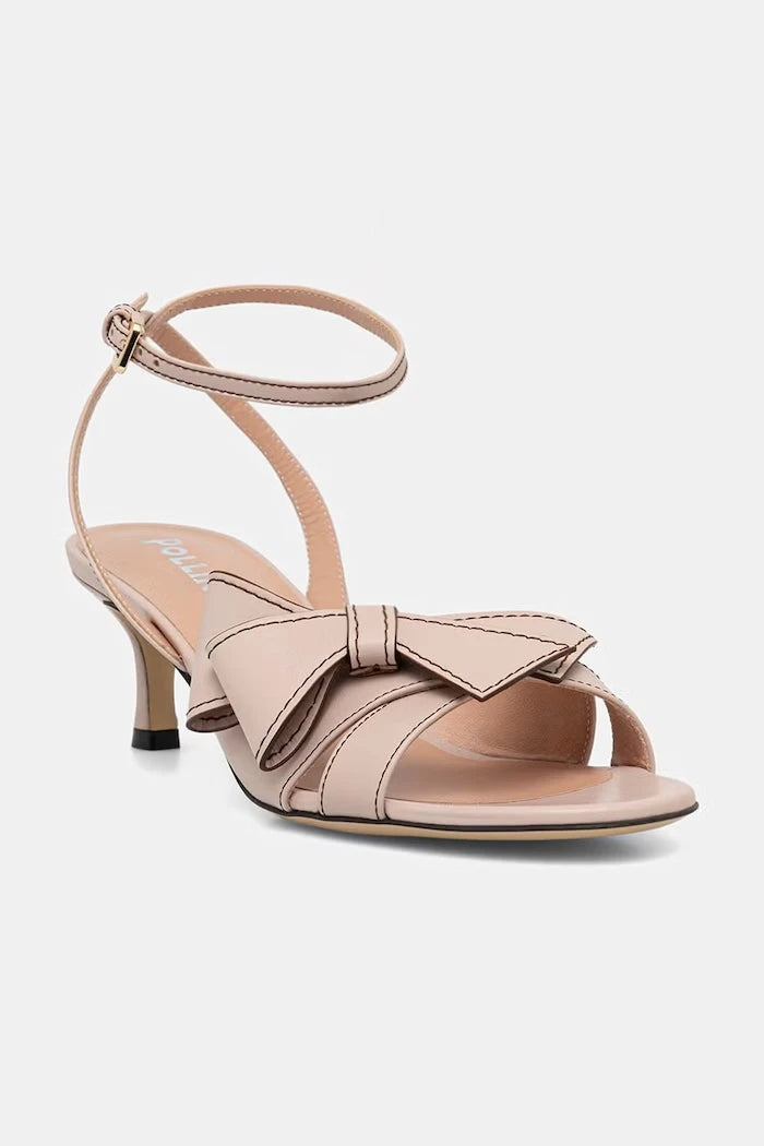 Pollini сандали с тънък ток от кожа