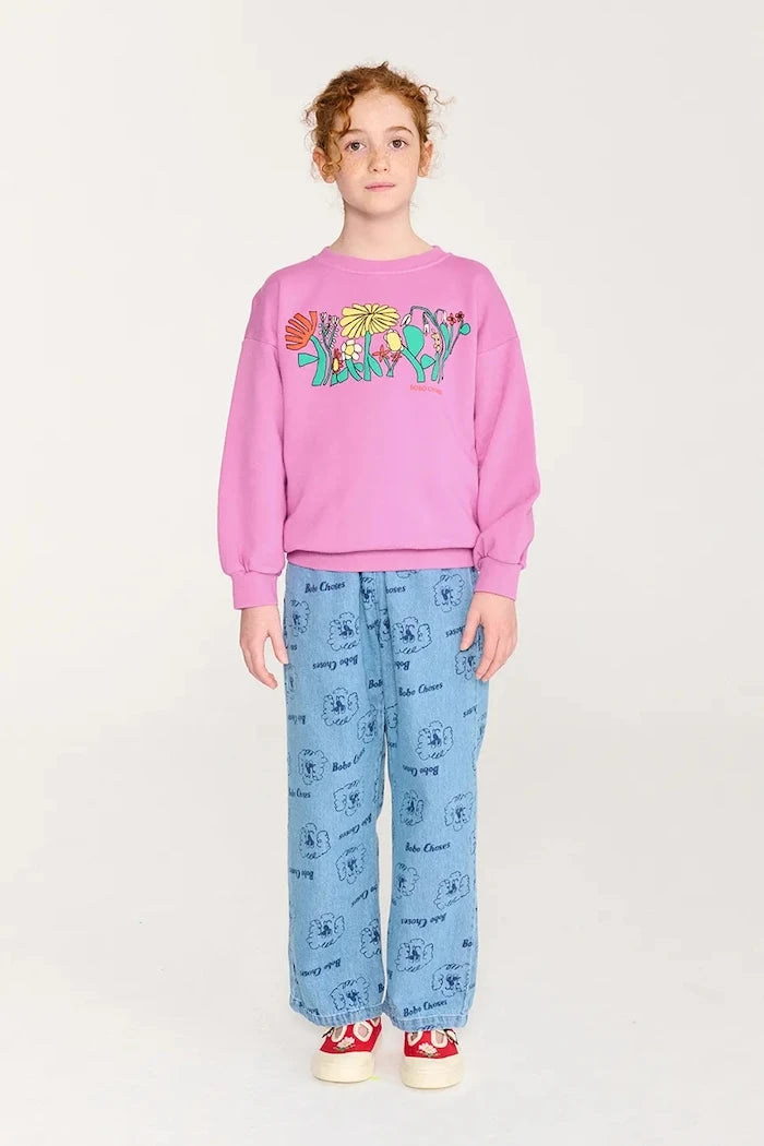 Bobo Choses Color Herbalist relaxed sweatshirt çocuk pamuklu sweatshirt