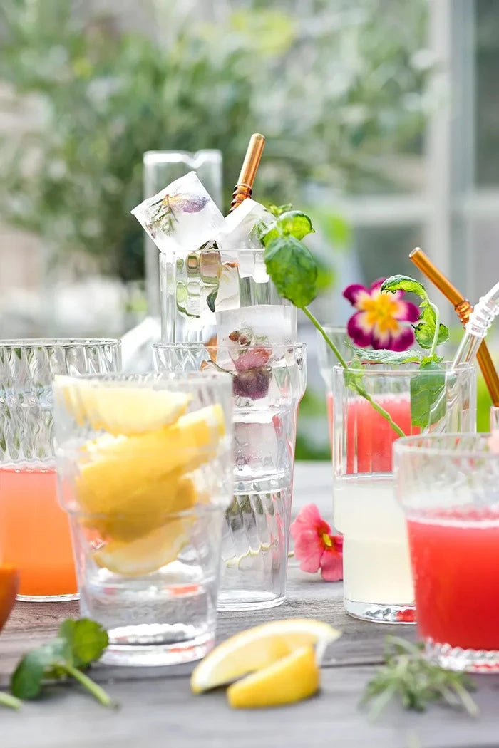 Byon üflemeli camdan yapılmış bardak seti 430 ml