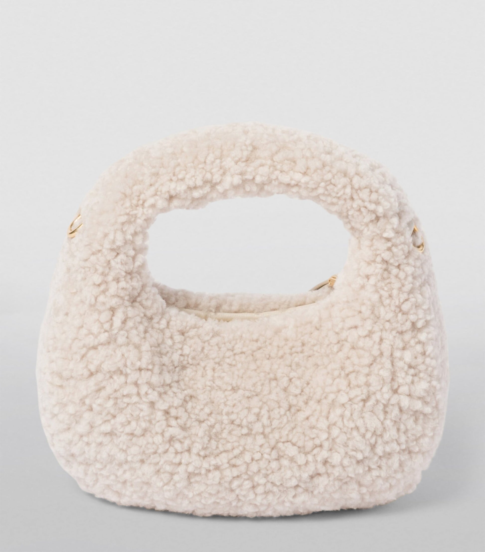 Mini Shearling Wander Top-Handle Bag