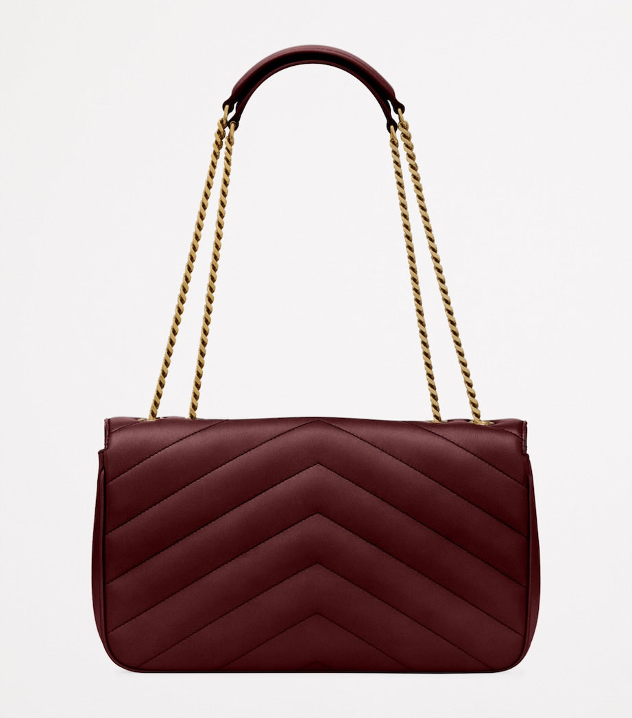 Saint Laurent Burgundy Medium Loulou Shoulder Bag