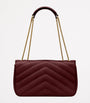 Saint Laurent Burgundy Medium Loulou Shoulder Bag