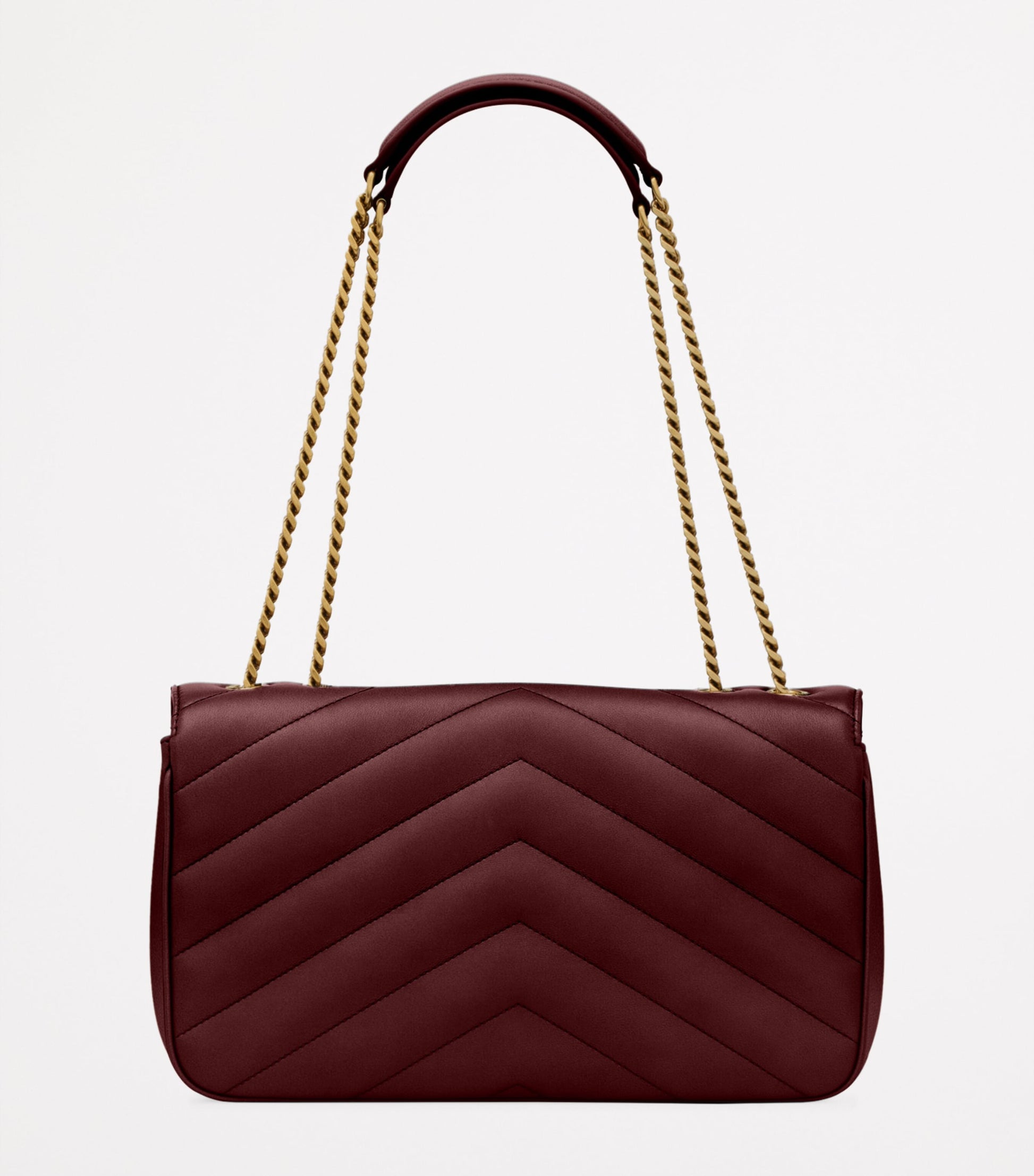 Saint Laurent Burgundy Medium Loulou Shoulder Bag