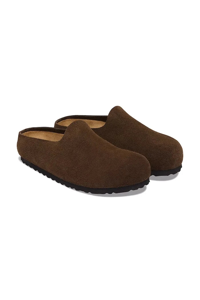 Birkenstock чехли от велур Amsterdam Wrapped Suede Leather