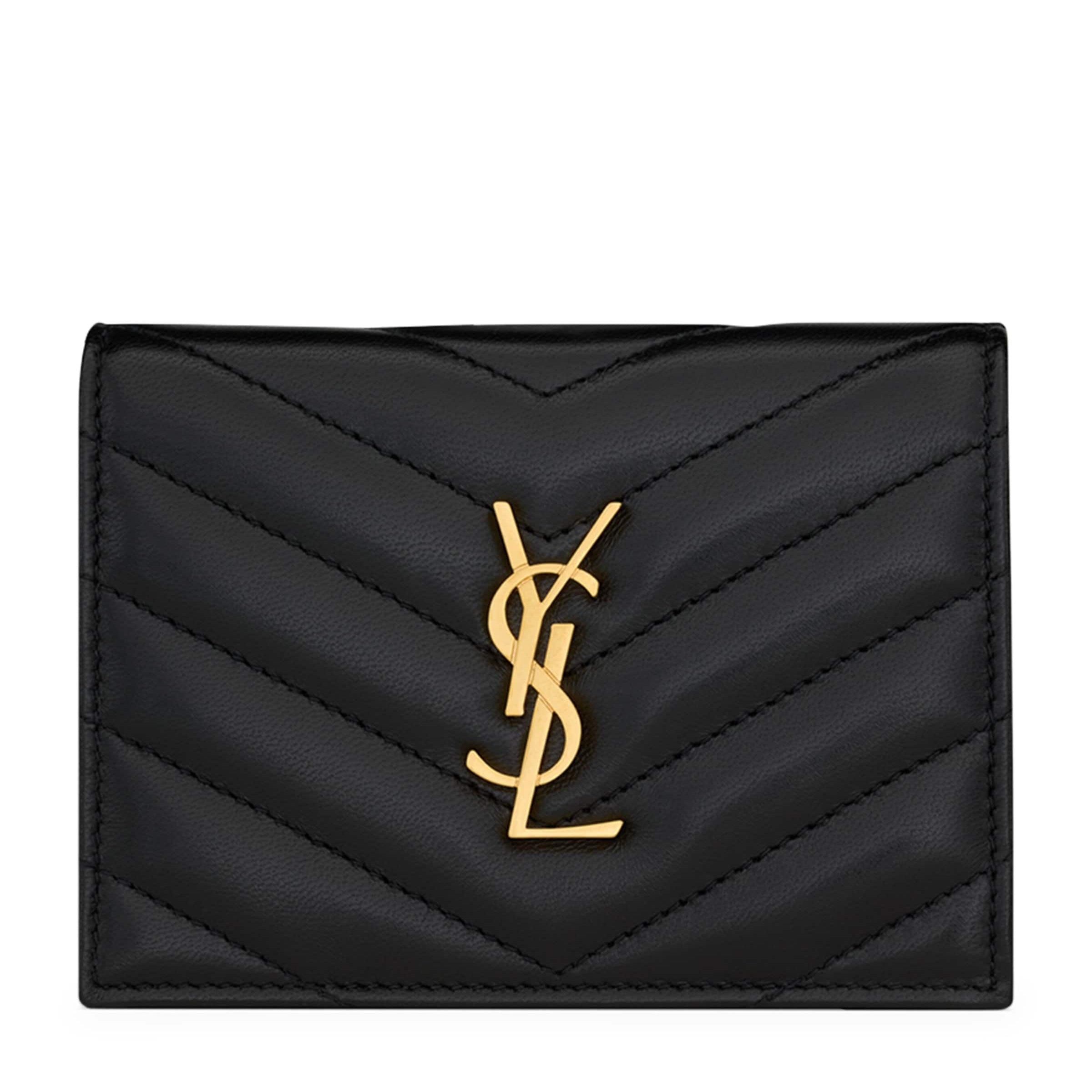 Black Monogram Metalassé Bifold Wallet