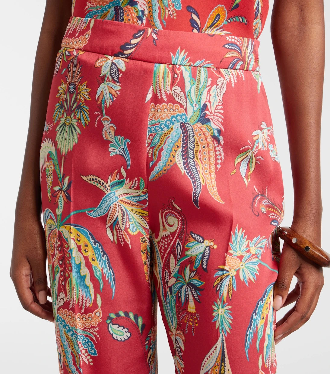 Etro - Printed twill straight pants