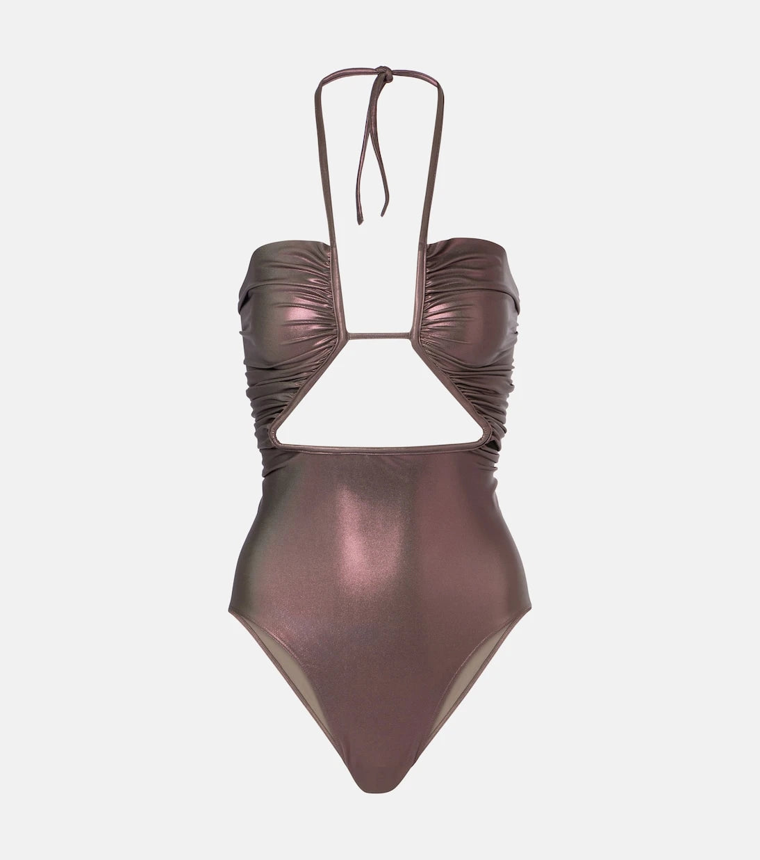 Rick Owens - Metallic halterneck swimsuit