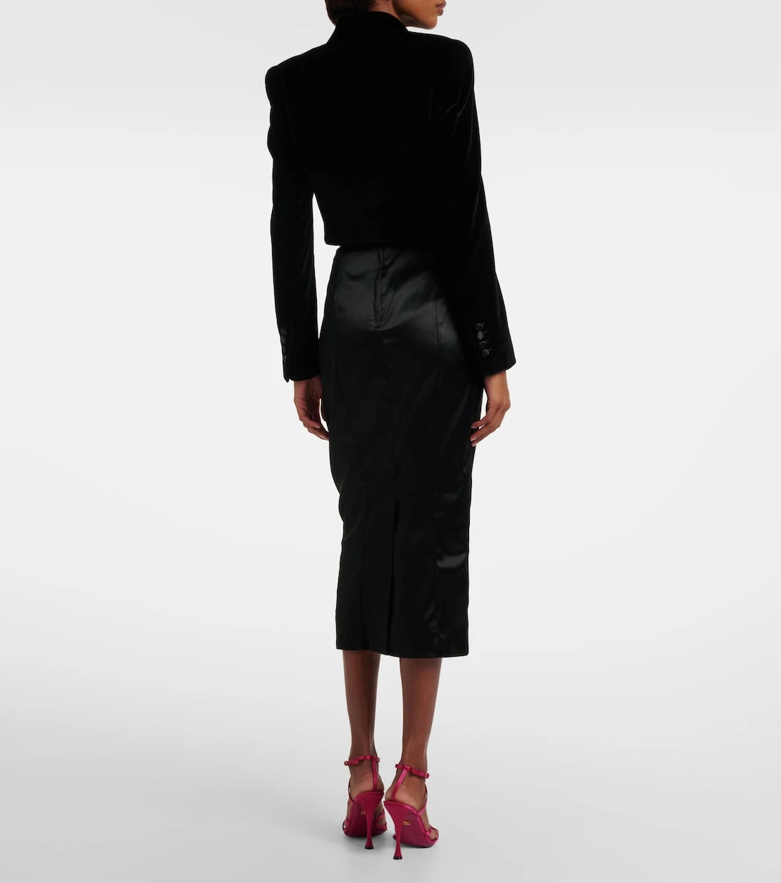 Dolce&Gabbana - Cropped cotton-blend velvet blazer