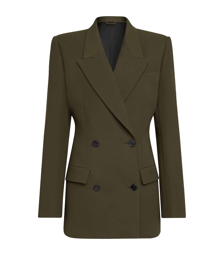 Green Double-Breasted Blazer