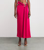 Christopher Esber Red Spiral Crystal Suspension Maxi Skirt