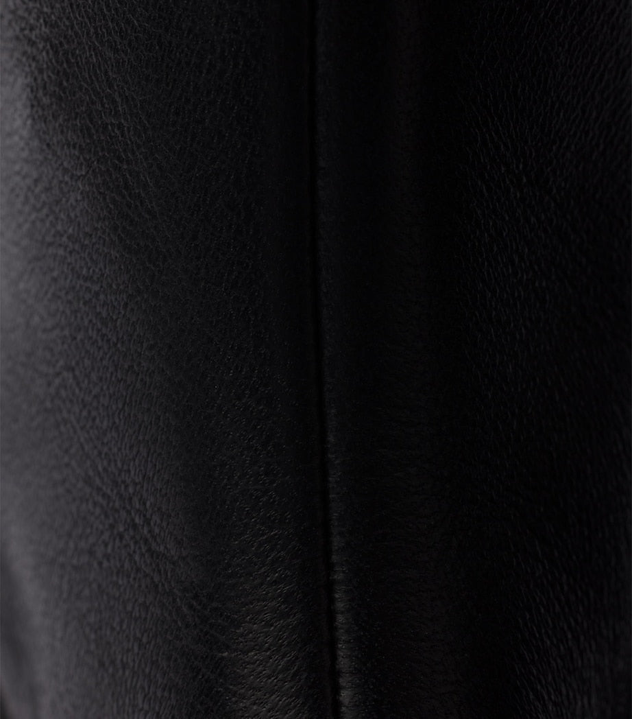 Prada Black Nappa Leather Monolith Ankle Boots