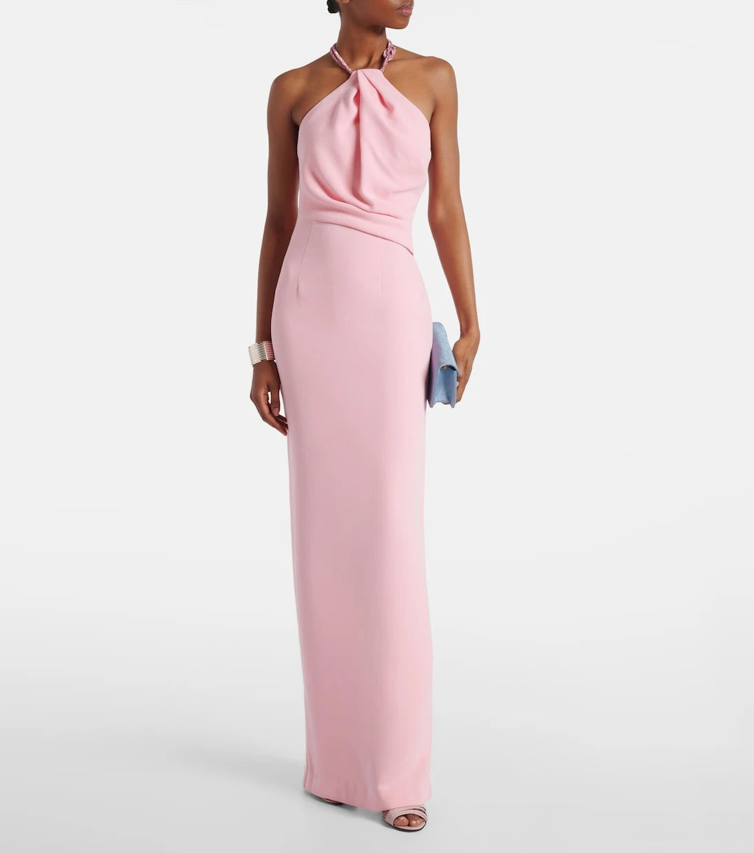 Solace London - Riva embellished halterneck gown