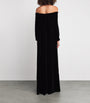 Max Mara Black Velvet Off-The-Shoulder Gown